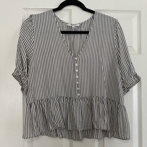 madewell peplum top size large